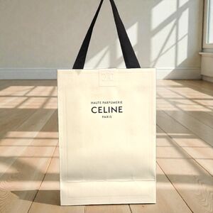 CELINE Eggshell White Haute Parfumerie Large & Thick Shopping Bag Brand New